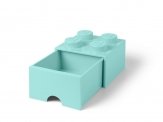 Ladrillo de almacenamiento con cajón azul aguamarina claro de 4 espigas LEGO® 2023