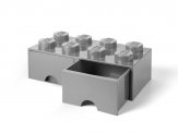 Ladrillo de almacenamiento con cajones gris piedra medio de 8 espigas LEGO® 2023